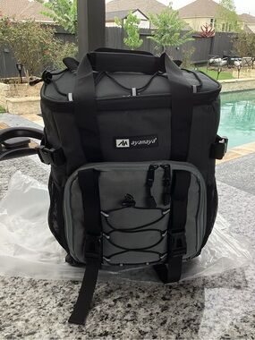 Men's Black & Gray Utility Backpack 24 pack cooler